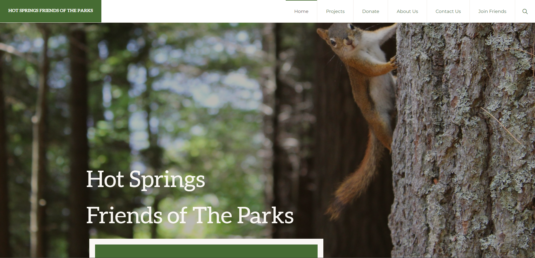 Hot Springs Friends of the Parks Website Home Page